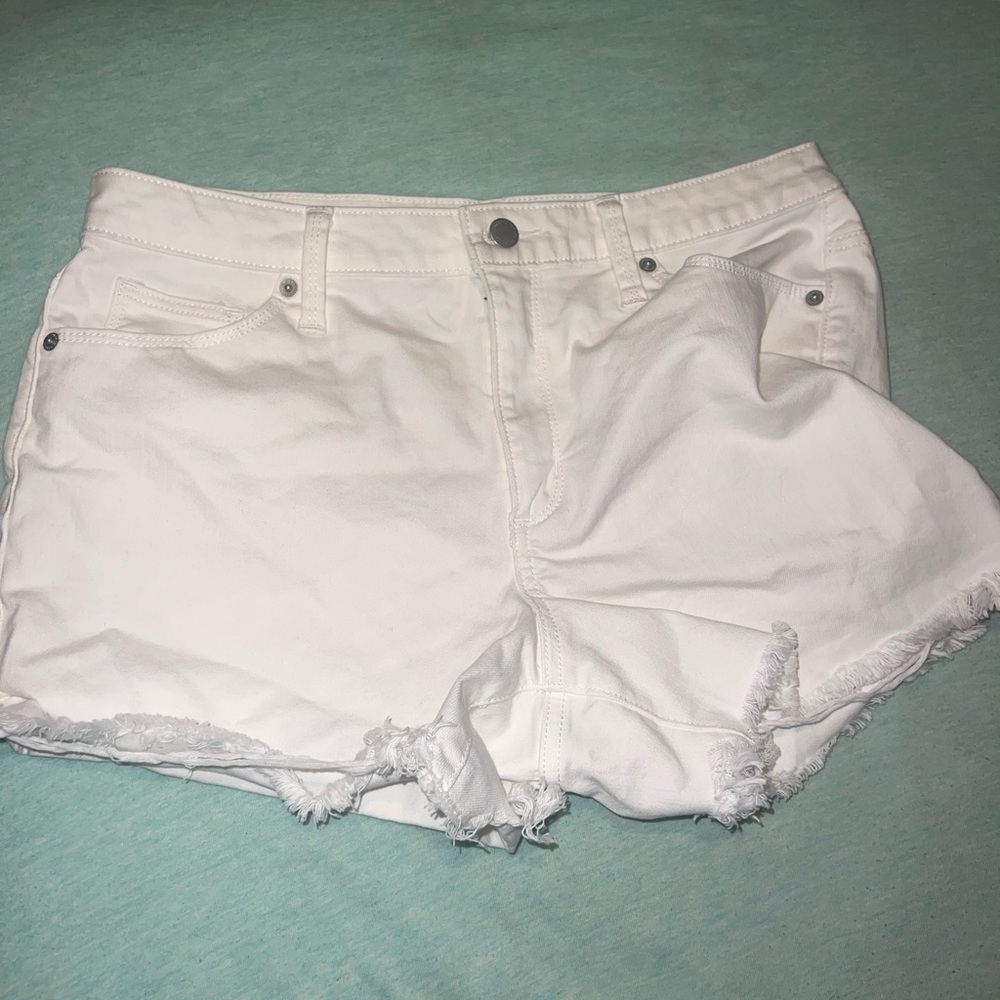 White Denim Shorts